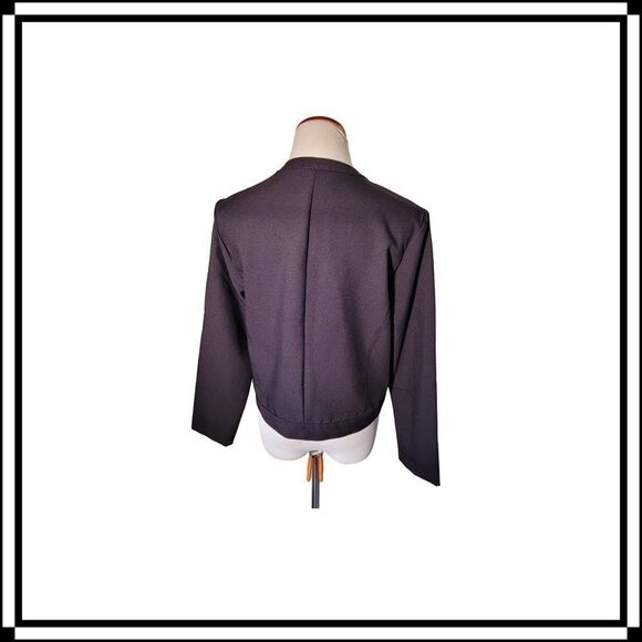 EUC! Kathie Lee Collection, Black Zip UP Jacket, Faux Pocket.  Size medium - Picture 2 of 4